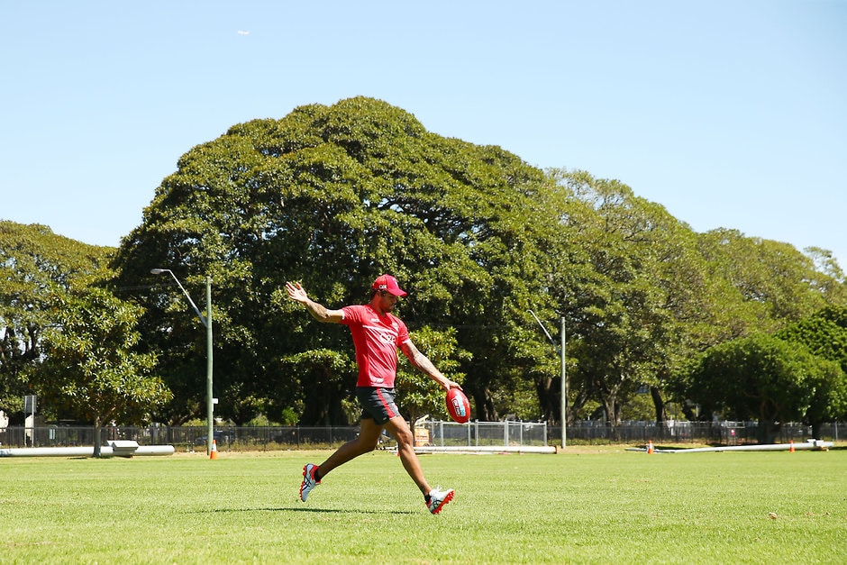AFL 2015 Training - Sydney Swans 011215 Lance Franklin is enjoying his best pre-season with the Swans, says John Longmire - ${keywords}